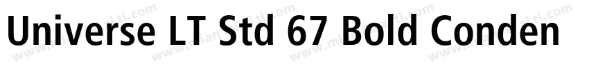 Universe LT Std 67 Bold Condensed字体转换
